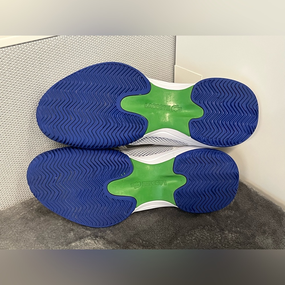 Lacoste AG-LT 21 men’s sneakers OrthoLite anti-microbial footbed. White blue 9.5 - Picture 7 of 12